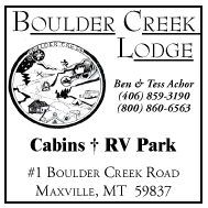 2004 Boulder Creek Lodge Cabins & RV Park
									<br />
									Page XX
									  ♦  
									2½"W x 2½"H<br />
									Colored Cardstock