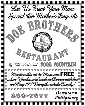 May 07, 2009 Doe Brothers Restaurant & Old–Fashioned Soda Fountain
									<br />
									Page xx
									  ♦  
									4"W x 5"H<br />
									30# Newsprint