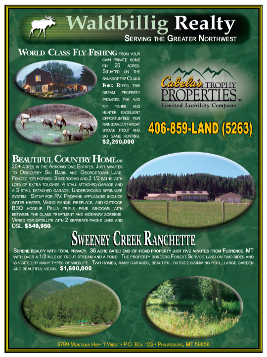 September 2005 Montana Land Magazine
									<br />
									Page 07
									  ♦  
									7¼"W x 9¾"H<br />
									100# Coated Text Stock