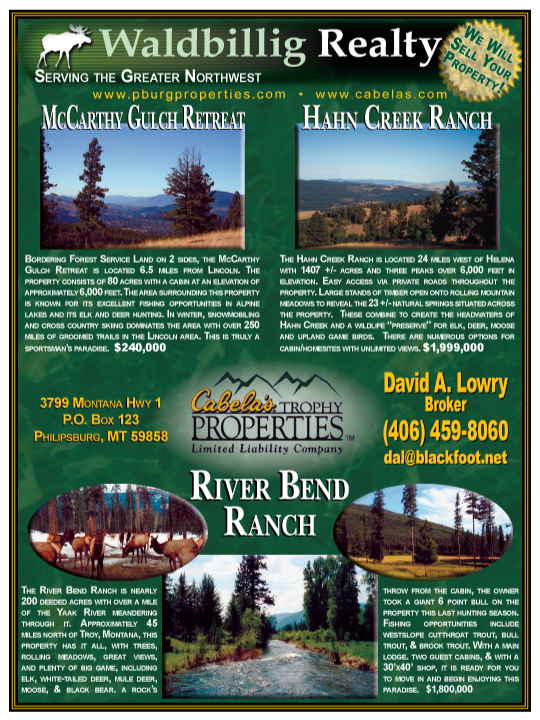 February 2006 Montana Land Magazine
									<br />
									Page 05
									  ♦  
									7¼"W x 9¾"H<br />
									100# Coated Text Stock