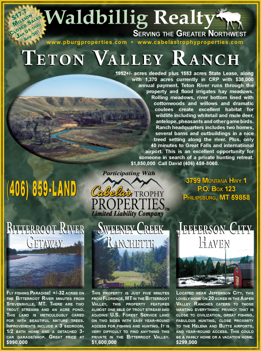 May 2006 Montana Land Magazine
									<br />
									Page 04
									  ♦  
									7¼"W x 9¾"H<br />
									100# Coated Text Stock