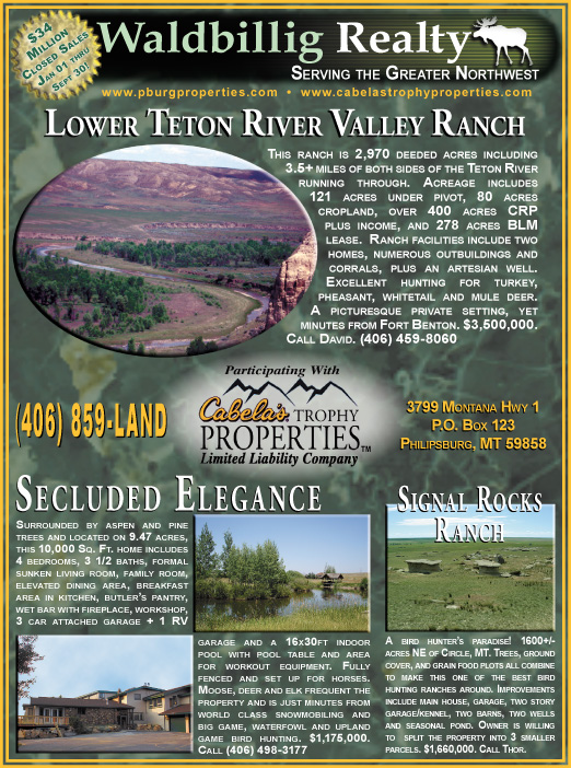 October 2006 Montana Land Magazine
									<br />
									Page 04
									  ♦  
									7¼"W x 9¾"H<br />
									100# Coated Text Stock