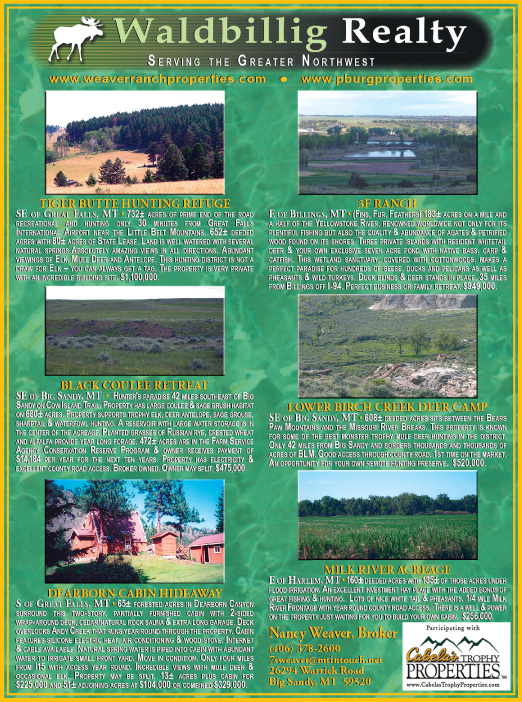August 2007 Montana Land Magazine
									<br />
									Page 06
									  ♦  
									7¼"W x 9¾"H<br />
									100# Coated Text Stock