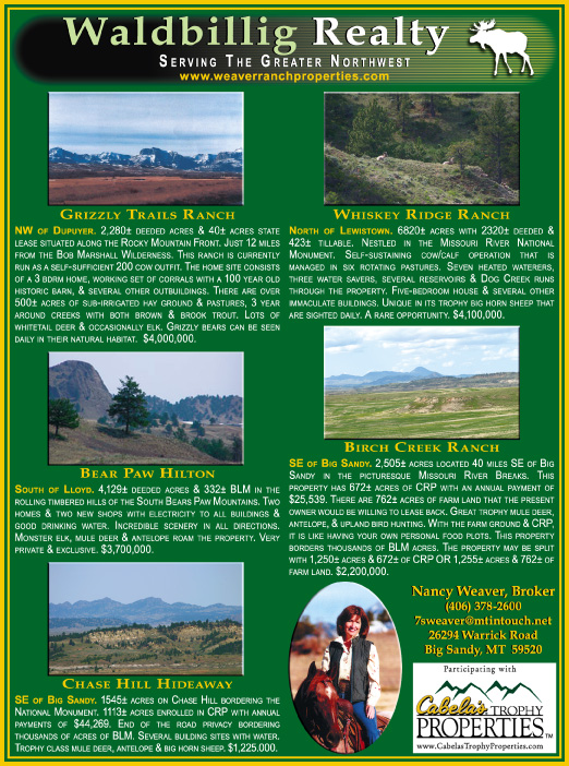October 2007 Montana Land Magazine
									<br />
									Page 07
									  ♦  
									7¼"W x 9¾"H<br />
									100# Coated Text Stock