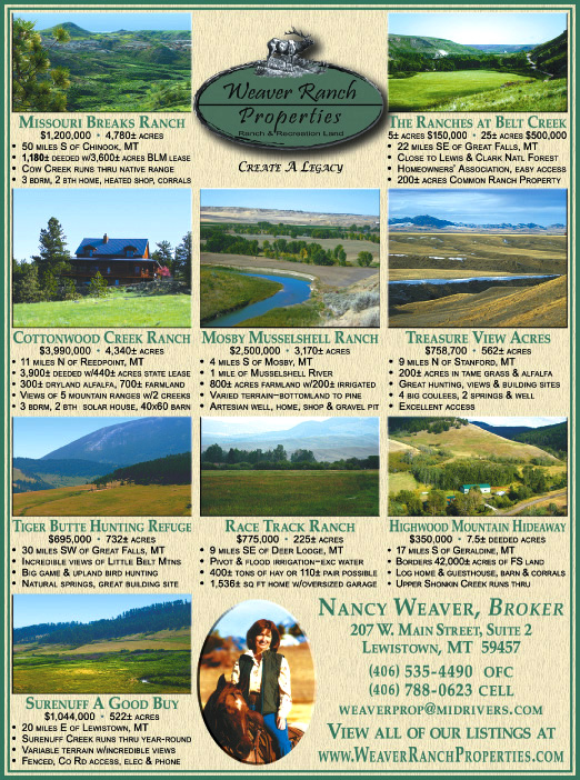 April 2009 Montana Land Magazine
									<br />
									Page 06
									  ♦  
									7¼"W x 9¾"H<br />
									100# Coated Text Stock