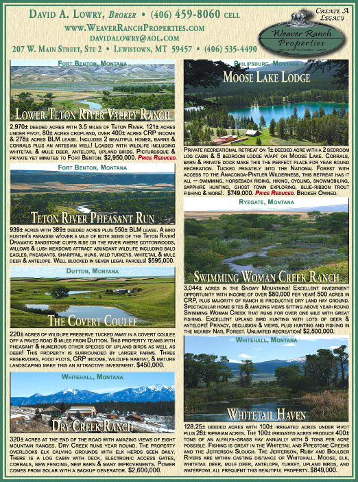 April 2009 Montana Land Magazine
									<br />
									Page 07
									  ♦  
									7¼"W x 9¾"H<br />
									100# Coated Text Stock