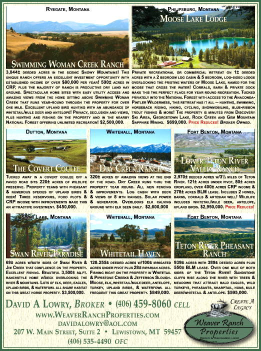 June 2009 Montana Land Magazine
									<br />
									Page 07
									  ♦  
									7¼"W x 9¾"H<br />
									100# Coated Text Stock